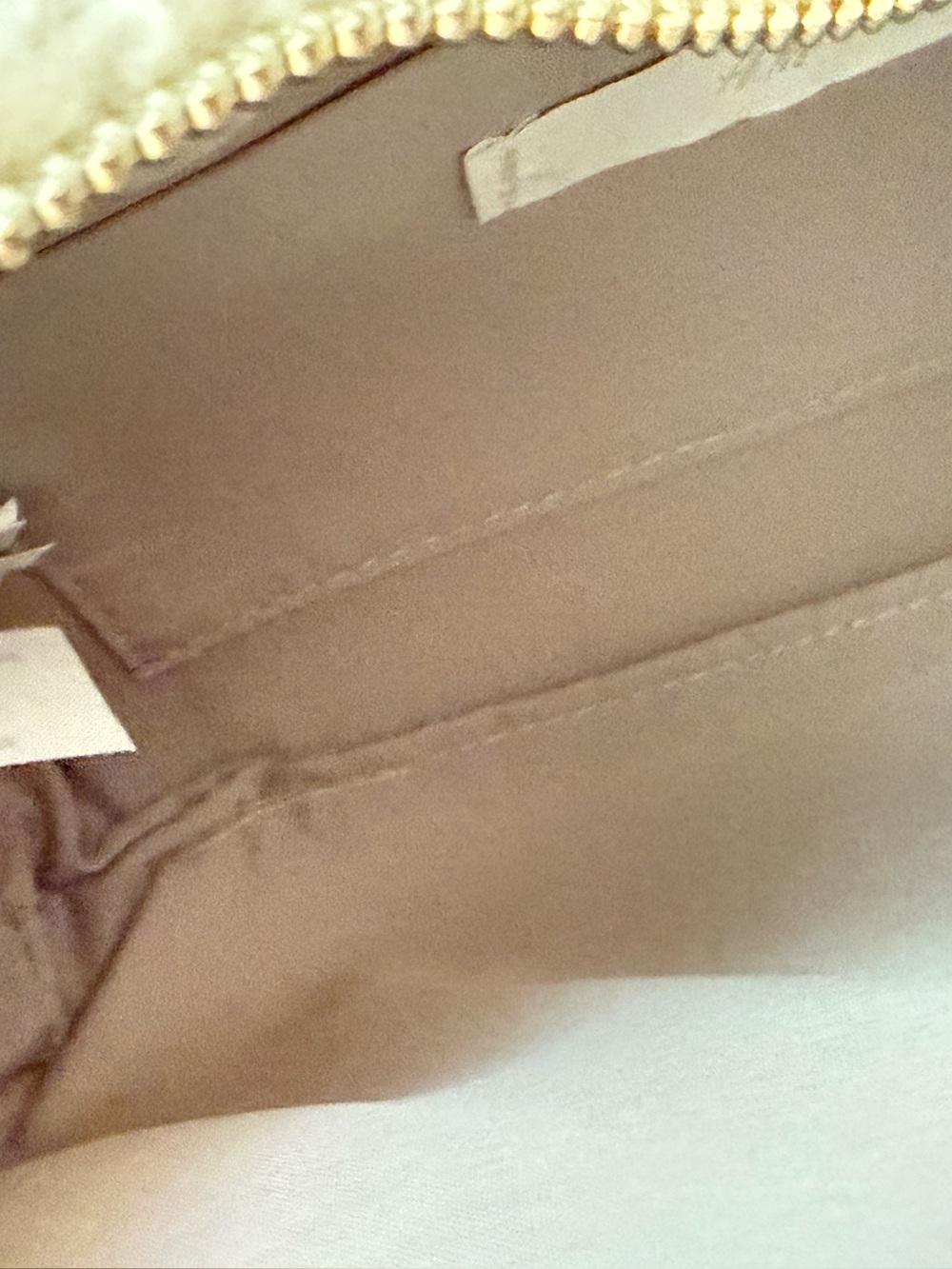 H&M Cream Teddy Fur Fluffy Shoulder Bag Baguette - Picture 12 of 15